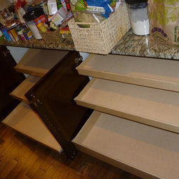 Custom Roll Out Shelves - Kitchen Drawer Organizers