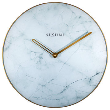 NeXtime Marble Wall Clock, White