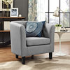 Modern Contemporary Urban Design Living Lounge Room Armchair, Gray Gray, Fabric