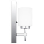 Quoizel - Quoizel WLB8605 Wilburn Bath 1 LED Light, Polished Chrome - Opal etched glass casts a warm, ambient glow in the Wilburn wall sconce and bath light collection. The minimalist silhouette is accentuated by clean straight lines and a gleaming rectangular backplate. Choose from a variety of size and finish options to round out your home. Whichever you choose, Wilburn's integrated LED light source is guaranteed to shine in any hallway, bathroom or living area.