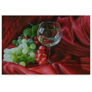 Carla Kurt 'Red Satin And Grapes' Canvas Art