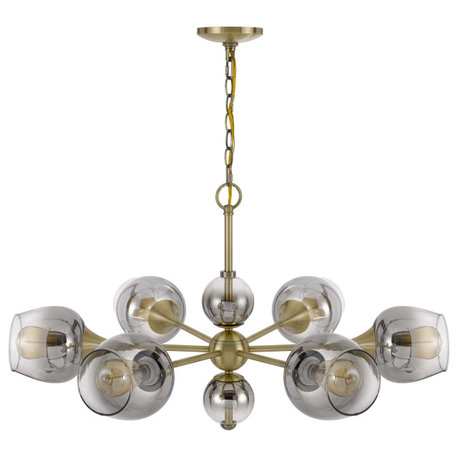 Cal Lighting FX-3757-6 Pendelton 6 Light 32"W Sputnik Chandelier - Antique