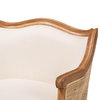 Saif Accent Chair, Beige/Honey Brown