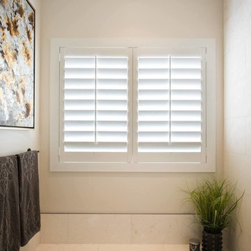 Waterproof Bathroom Window Treatments-Polywood Shutters