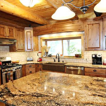 Knotty Alder Rustic Kitchen, Kimberly Idaho