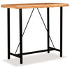 vidaXL Bar Table Pub Table Bistro Table for Dining Room Solid Acacia Wood
