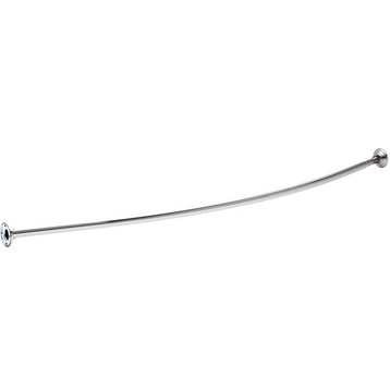 Franklin Brass 211-5 5 Foot Oval Curved Shower Curtain Rod - Bright Stainless