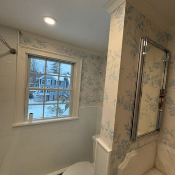 Wallpaper installation Powder room in Kerrville