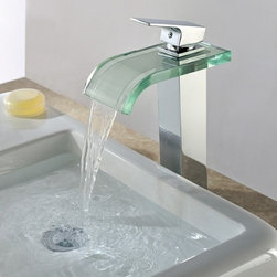 Single Handle Chrome Waterfall Bathroom Sink Faucet T0822H - Bathroom Sink Faucets