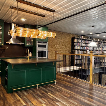 Custom kitchen design at Iron Gate Motor Condos, Naperville IL-British racing ca