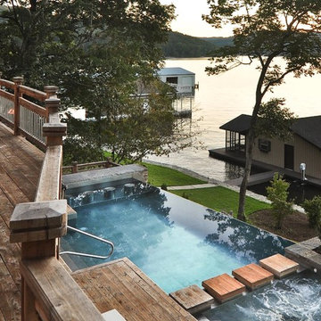 Custom Lakeside Infinity Edge Pool and Spa