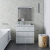 Fresca Formosa Floor Standing Bathroom Vanity, Rustic White, 35", Cabinet Only