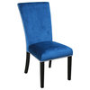 Camila Blue Velvet Dining Chair, Set of 2