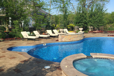 Inspiration for a contemporary pool remodel