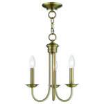 Livex Lighting - Livex Lighting 42683-01 Estate - Three Light Chandelier - This elegant classic chandelier is impeccably desiEstate Three Light M Antique Brass *UL Approved: YES Energy Star Qualified: n/a ADA Certified: n/a  *Number of Lights: Lamp: 3-*Wattage:60w Candelabra Base bulb(s) *Bulb Included:No *Bulb Type:Candelabra Base *Finish Type:Antique Brass