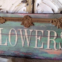 "Flowers" Sign Wall Decor - Products