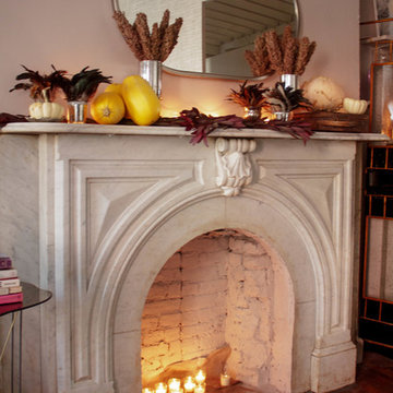 A Brooklyn Mantel Celebrates Harvest for Thanksgiving