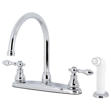 KB721ACL Centerset Kitchen Faucet With Side Sprayer, Polished Chrome