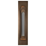 Hubbardton Forge - Procession Arch Large Outdoor Sconce, Coastal Bronze, Coastal Burnished Steel - The Procession Arch Large Outdoor Sconce is a creative interpretation of the interior of the Grundtvigs Church in Copenhagen that our designer visited while studying architecture. The varying depth of field created by a trio of aluminum arches provides a balanced aesthetic that's both modern and timeless. Made for the outdoors, yet elegant enough for indoor use, as well.