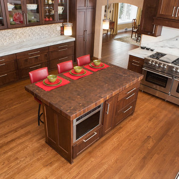 Mt. Prospect Kitchen Addition with Walnut Cabinets