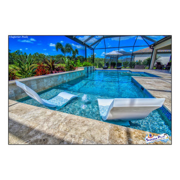 (Hnat) Collier County, Florida. Superior Pools Custom Luxury Swimming Pool Build