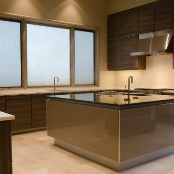 Modern kitchen and bar for new home in Memorial