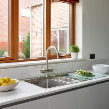 Scandinavian White Gloss Kitchen