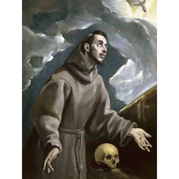 St. Francis Receiving The Stigmata Poster Print by El Greco