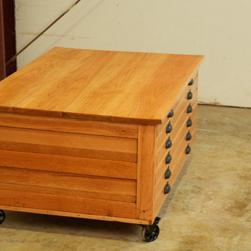 Antique Oak Flat File Cabinet Restoration