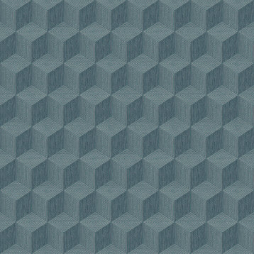 Claremont Blue Geometric Wallpaper Bolt