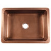 Lange Copper 30" Single Bowl Farmhouse Apron Front Undermount Kitchen Sink