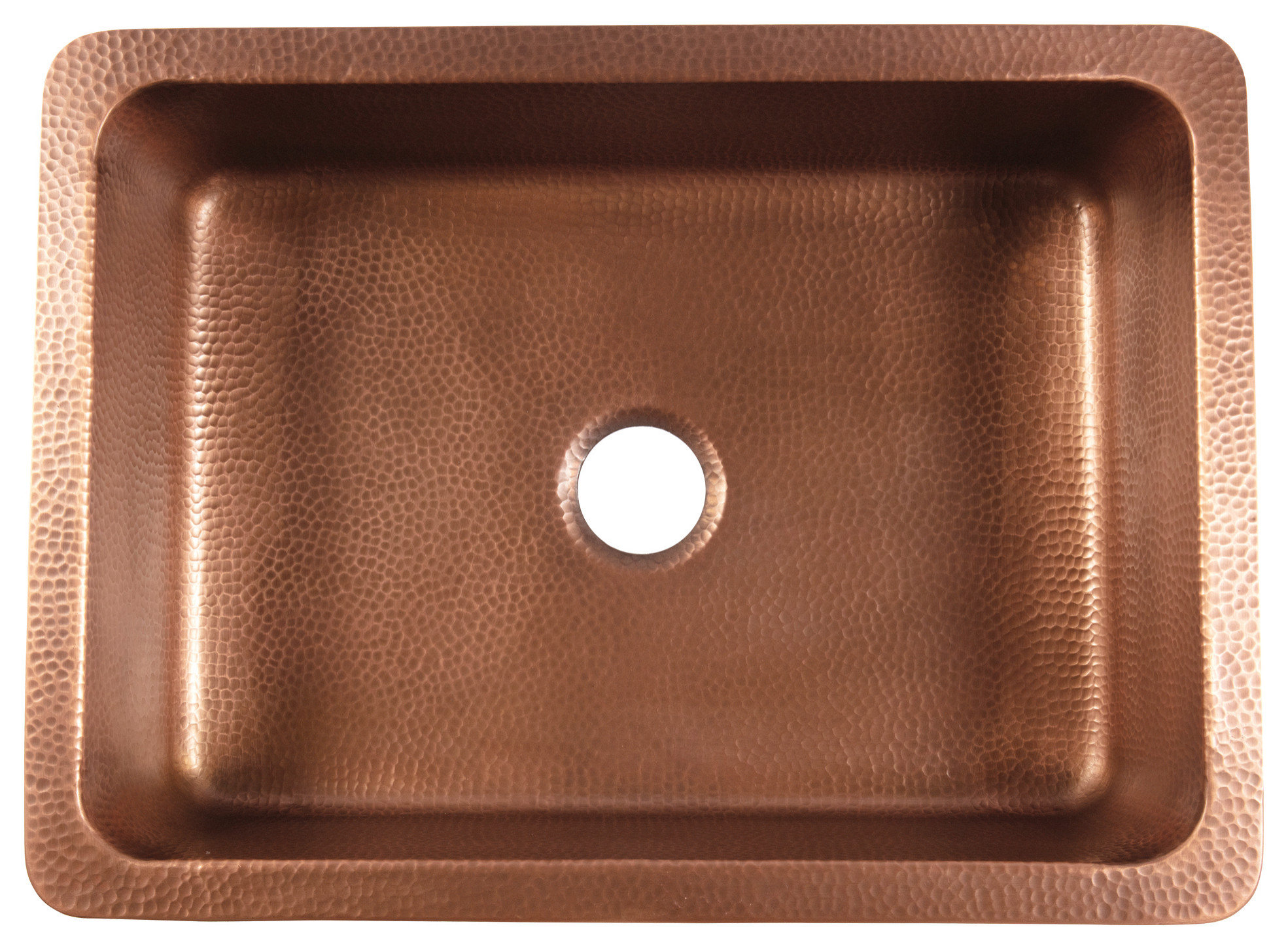 Lange Copper 30" Single Bowl Farmhouse Apron Front Undermount Kitchen Sink