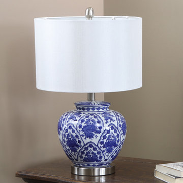 Blue and White Ceramic Table Lamp