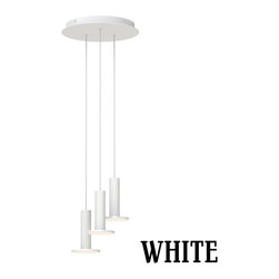 Cielo 3 Pendant Chandelier | White Chandelier Canopy - Chandeliers