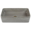 Concrete Vessel Sink, Handmade, Small Rectangle Design., Stone