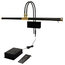 22'' Battery Operated LED Grand Piano Lamp - Black With Brass Accents