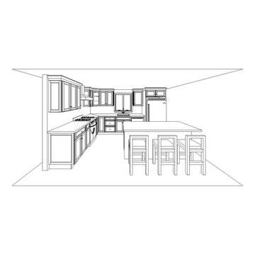Beach House Kitchen - Design Process Drawings