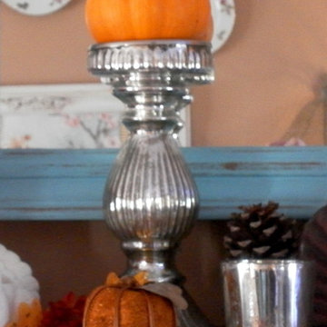 Fall Decorating With Candlesticks