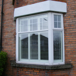 Exterior view of Bay Window Shutters - Window Blinds