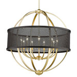 Golden Lighting - Golden Lighting 3167-9 OG-BLK Colson - 9 Light Chandelier in Durable style - 35 - Colson is a collection of transitional and industrColson 9 Light Chand Olympic Gold *UL Approved: YES Energy Star Qualified: n/a ADA Certified: n/a  *Number of Lights: 9-*Wattage:60w Candelabra Base bulb(s) *Bulb Included:No *Bulb Type:Candelabra Base *Finish Type:Olympic Gold