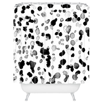 Amy Sia Animal Spot Gray Shower Curtain, 72"x69"
