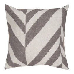 Grey Offset Pillow 22&times;22 | Pulp Home - Decorative Pillows