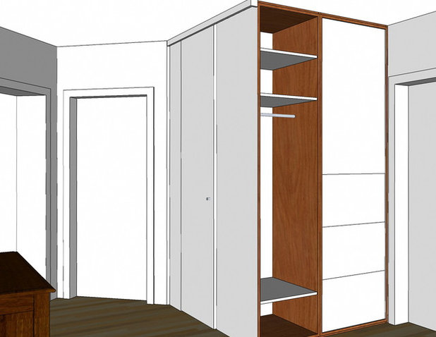 Vorher-Nachher: Trotz sieben Türen viel Stauraum im Flur