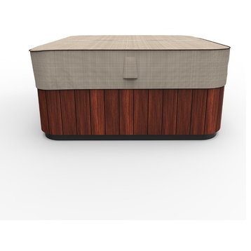 Budge English Garden Tan Tweed Square Hot Tub Cover, 14"x86"x86"