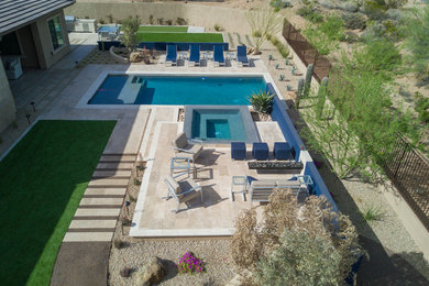 Photo of a mid-sized pool in Phoenix.