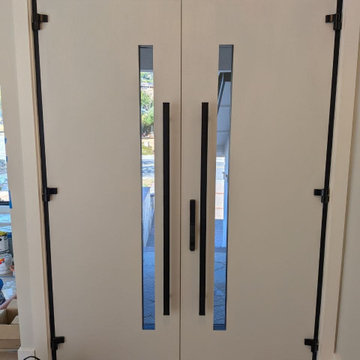 Dekton 0163 Ardesia Nero Double door with Fingerprint Smart Lock