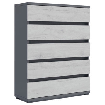 LIDA Dresser, Slate Grey/White Monaco