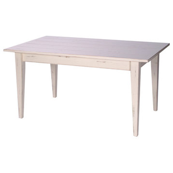 Windham Dining Table, Antique White, Distressed, 42"x84"