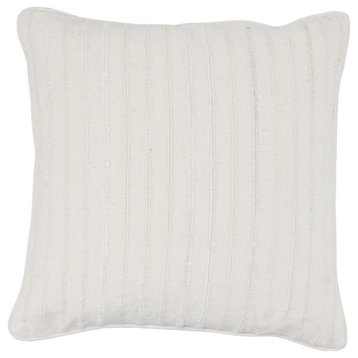 Kosas Home Maurice 100% Linen 22” Throw Pillow, White