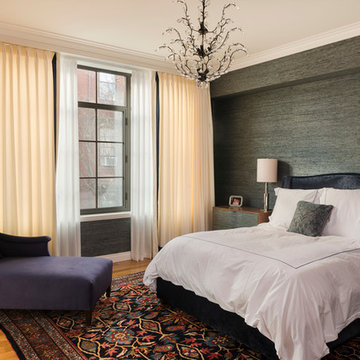 Client's Master Bedroom Project with Grasscloth Wallcovering